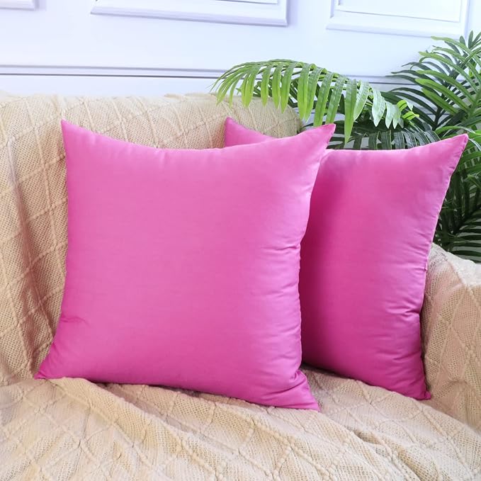Thmyo 4-Pack 100% Cotton Comfortable Solid Decorative Throw Pillow Case - Image 3
