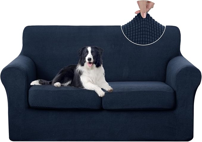 U-NICE HOME 3 Pieces Stretch Loveseat Couch Cover Sofa Cover Washable Sofa by U-NICEHOME