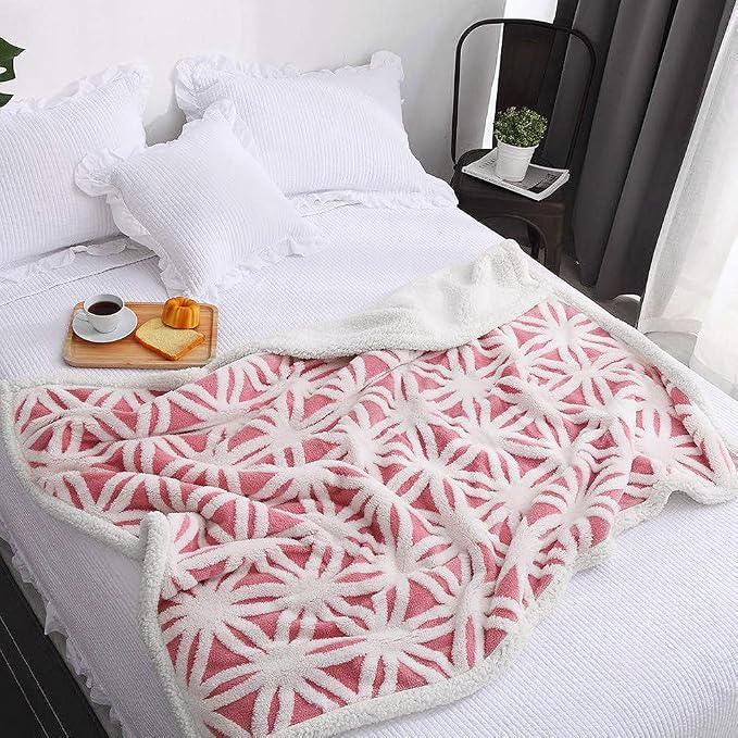 LOMAO Sherpa Fleece Blanket for Mom Cozy Soft Throw Blanket for Women Men - Image 2