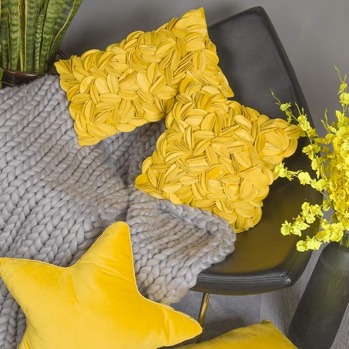 KINGROSE 3D Flower Home Decorative Throw Pillow Cover Soft Pillowcase Cushion - Image 6