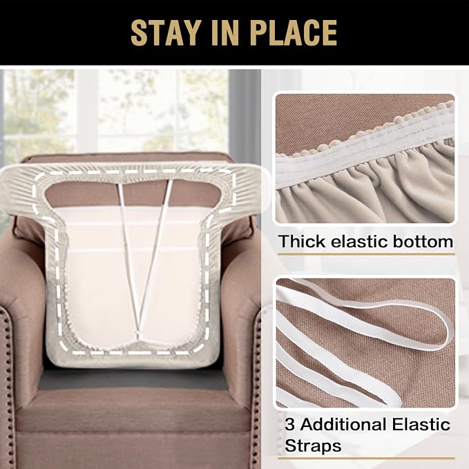 H.VERSAILTEX Stretch Velvet T Couch Cushion Cover Seat Cushion Cover - Image 7