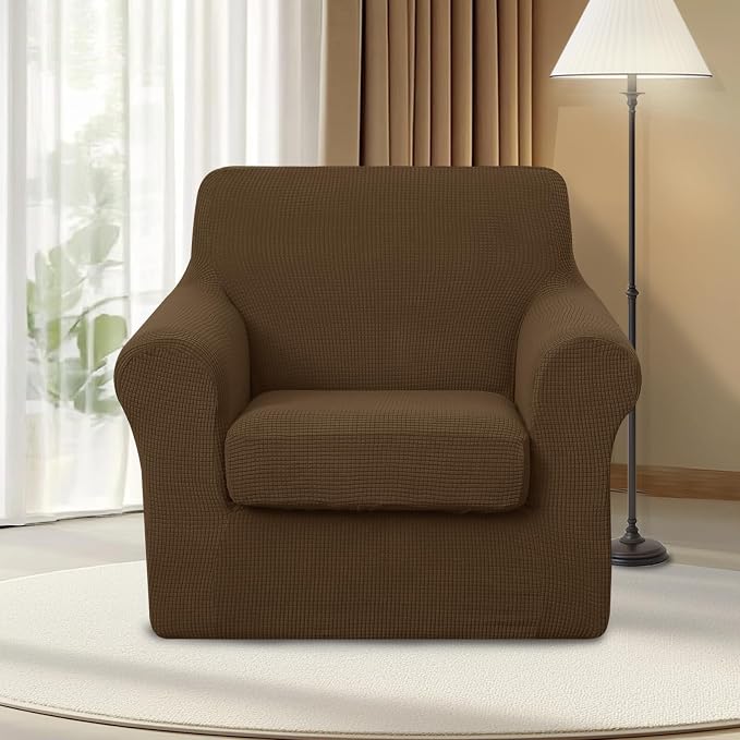 U-NICE HOME 2 Pieces Chair Covers Stretch Couch Cover Sofa Cover Washable Chair - Image 2