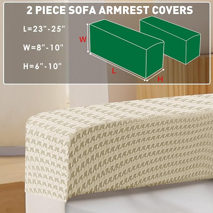 MAXIJIN Couch Cushion Covers for Sectional Sofa, Stretch Sofa Cushion Cover - Image 2