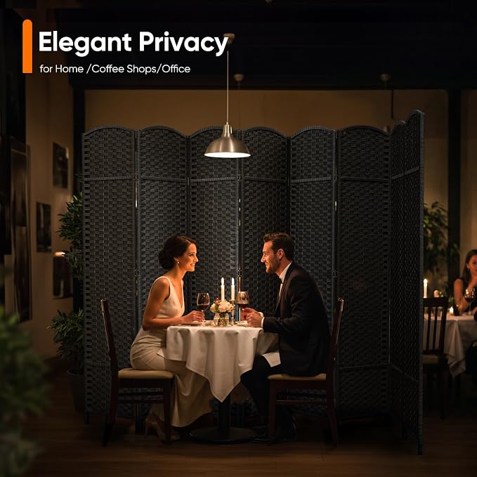 8-Panel Outdoor Privacy Screen, Folding Room Divider Made of Fade Resistant - Image 9