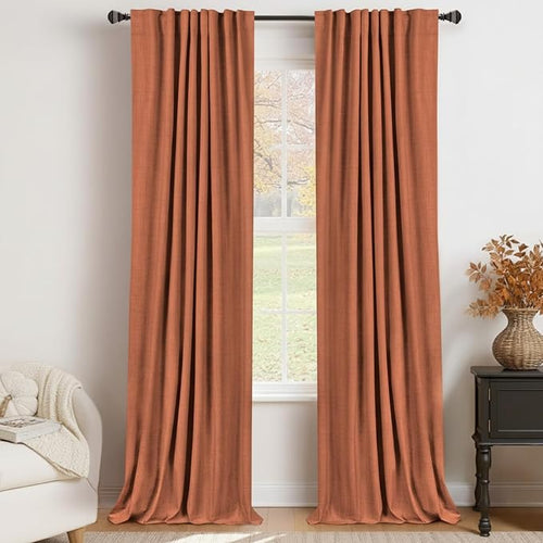 100% Blackout Shield Linen Blackout Curtains by 100BlackoutShield