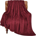 BEDELITE Fleece Blanket Twin Size Burgundy Throw Blankets by BEDELITE