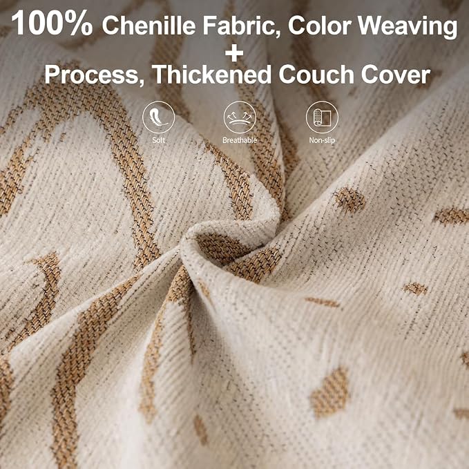 ROOMLIFE Boho Khaki Couch Covers - Image 9