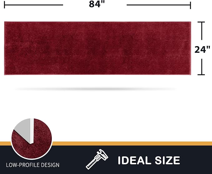 PURRUGS Dirt Trapping Door Mat 24" x 84", Non-Slip Machine Washable Entryway Rug - Image 2