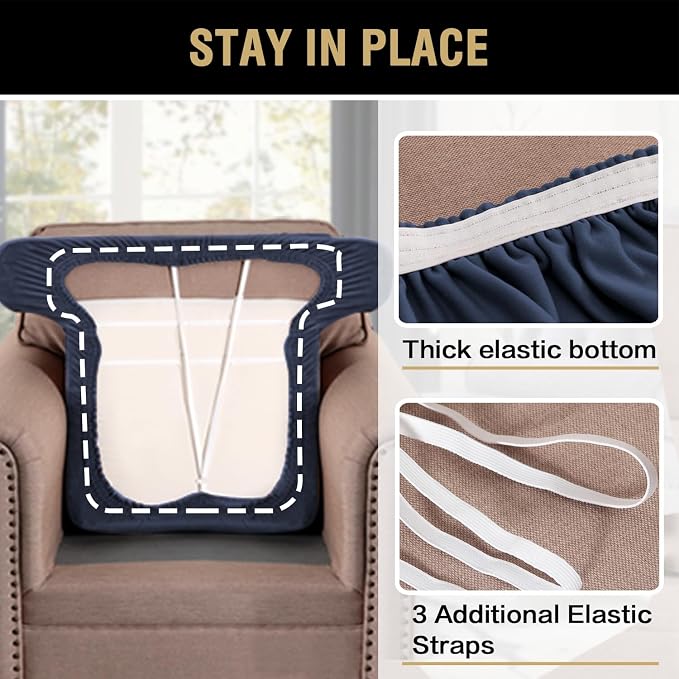 H.VERSAILTEX Stretch Velvet T Cushion Chair Covers - Image 7