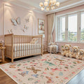 5x7 Pink Washable Area Rugs for Bedroom, Girls Room, Nursery Room, Living Room by Rugxara