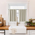 RYB HOME 100% Blackout Bathroom Curtains Over Sink 30 inches Long, Heat & UV by RYBHOME