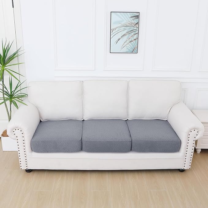 Smiry Waterproof Couch Cushion Covers, Stretch Jacquard Thick Sofa Cushion - Image 5