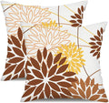 DFXSZ Rust and Brown Floral Pillow Covers 18x18 Set of 2 Outdoor Waterproof by DFXSZ