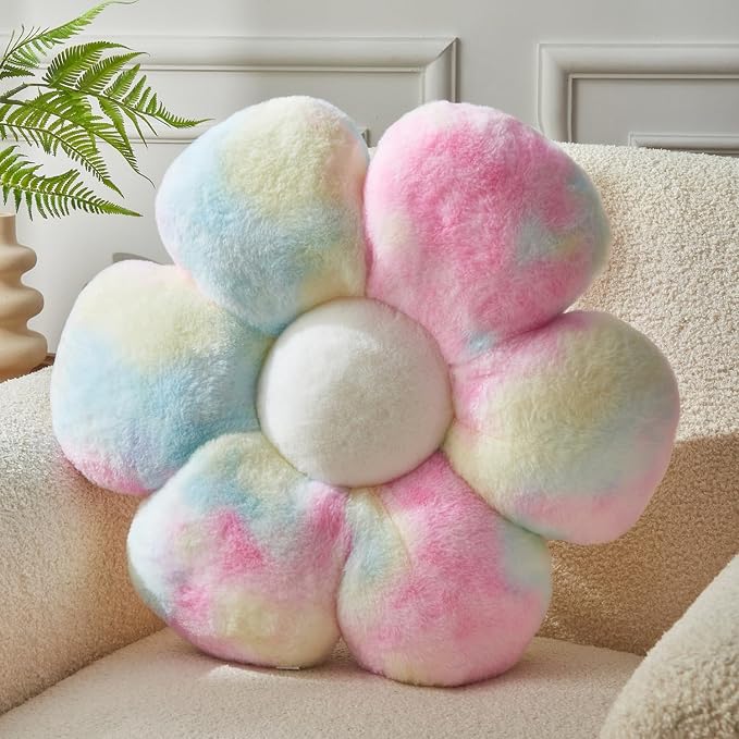 Flower Shaped Throw Pillow 15.7In Daisy Seating Cushion by Vdoioe