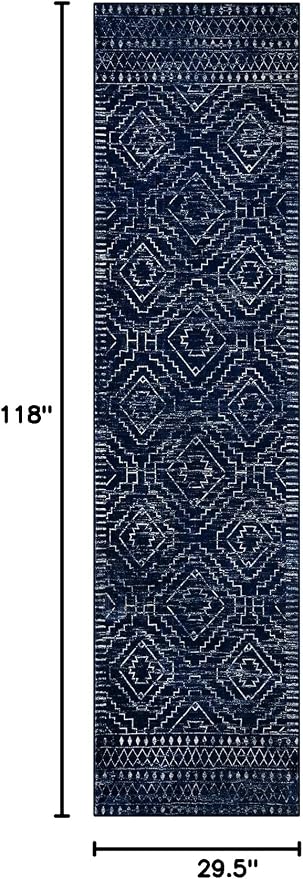 Wonnitar Moroccan Hallway Runner Rugs, Boho Non-Shedding Soft Long Runner - Image 2