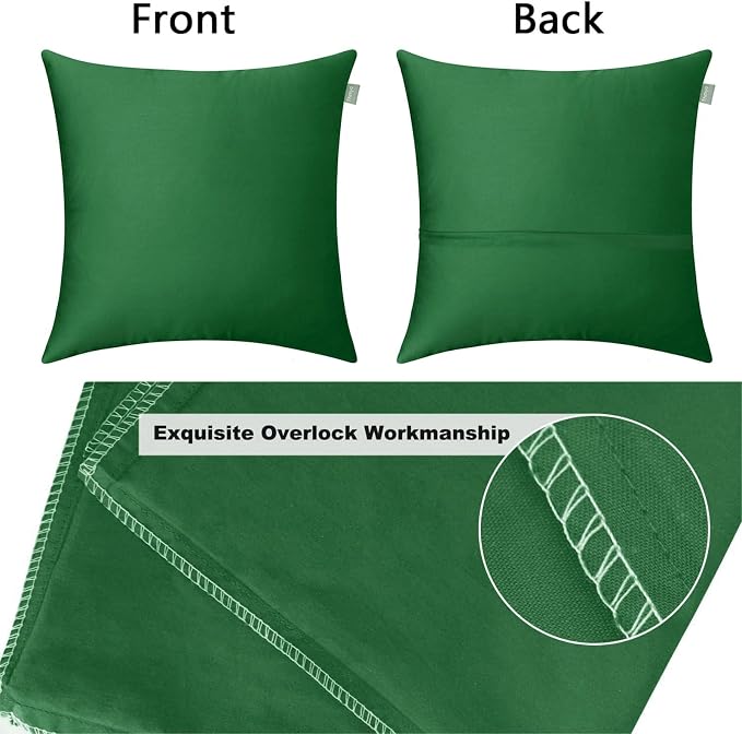 Thmyo 4-Pack 100% Cotton Comfortable Solid Decorative Throw Pillow Case Square - Image 7