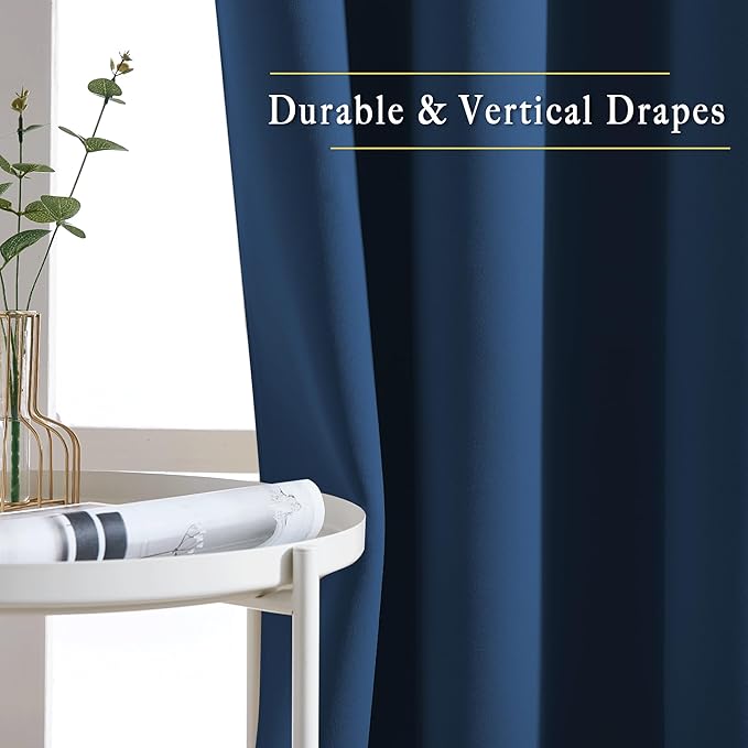 NICETOWN Moroccan Blue Room Darkening Curtains - Image 5
