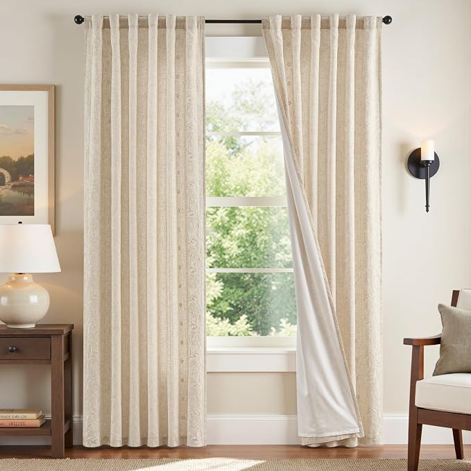 jinchan Winslow Lined Linen Curtains by JINCHAN