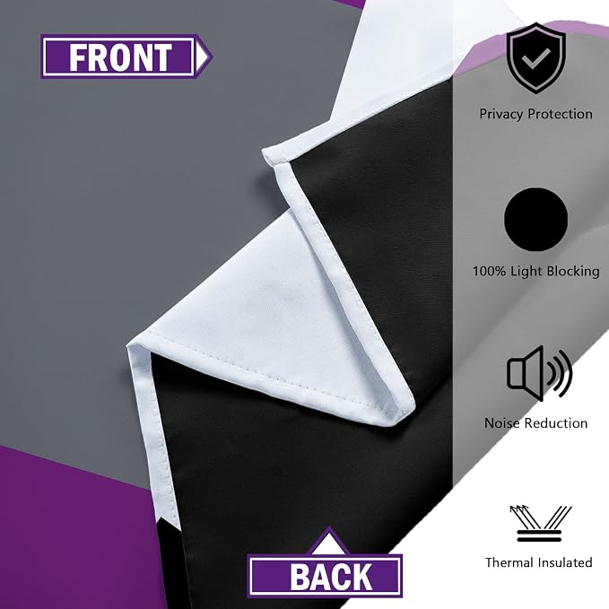 Tyrot Purple 100% Blackout Curtains - Image 5