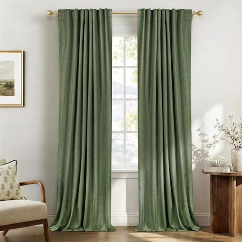 100% Blackout Shield Linen Blackout Curtains by 100BlackoutShield