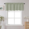 Chyhomenyc Bennett Light Green Window Valance, Light Filtering Faux Linen Slub by Chyhomenyc