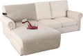 Turquoize 100% Waterproof Sofa Covers Chaise Lounge L Shape Sofa Protector Slip by Turquoize