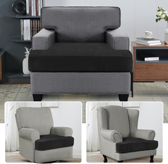 H.VERSAILTEX Stretch Velvet T Cushion Chair Covers - Image 2