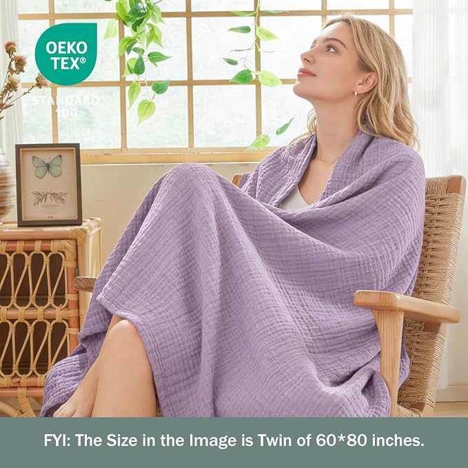 EMME Cotton Muslin Blanket King Size - Image 2