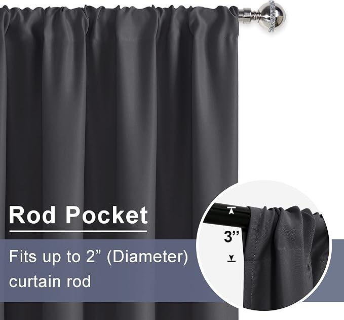 JIUZHEN Short Blackout Curtains - Image 5
