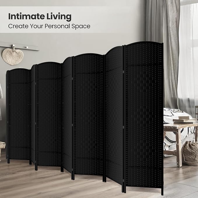 8 Panel Room Divider, 6Ft Folding Privacy Screen, Tall - Image 4