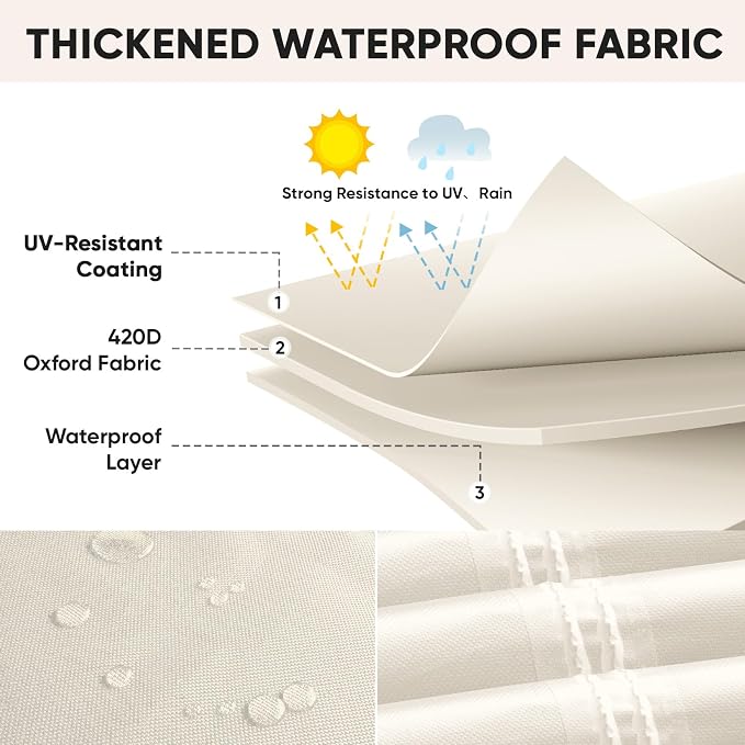 BALEINE Patio Furniture Covers, Outdoor Furniture Covers Waterproof, Heavy Duty - Image 4