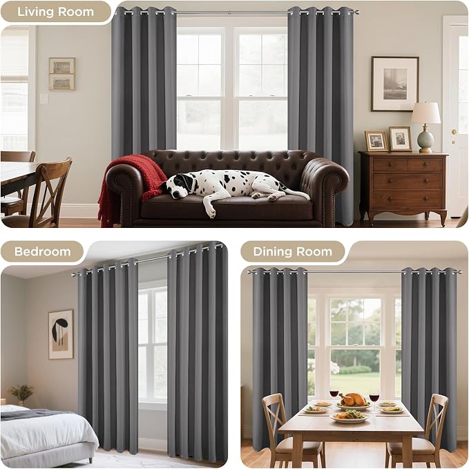 Joydeco Blackout Curtains 120 Inch Length 2 Panels Set, Thermal Insulated Long - Image 6