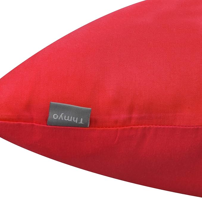 Thmyo 4-Pack 100% Cotton Lumbar Comfortable Solid Decorative Throw Pillow Case - Image 8