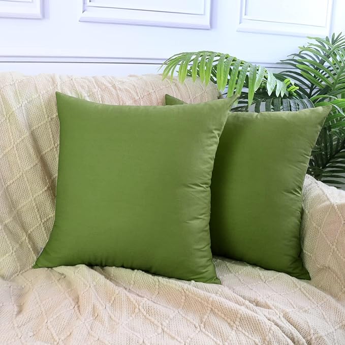 Thmyo 4-Pack 100% Cotton Comfortable Solid Decorative Throw Pillow Case Square - Image 2