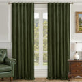 LAMIT Olive Green Velvet Curtains by LAMIT