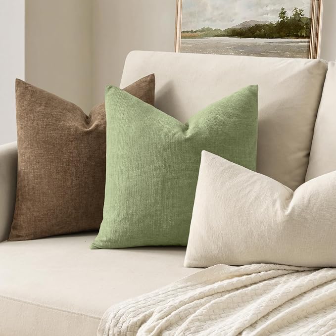 MIULEE Sage Green Couch Pillow Covers 18x18 Inch - Image 2