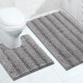 Turquoize Chenille Bathroom Rugs Set Non-Slip Bath Mats by Turquoize