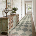Beeiva Checkered Print Runners for Hallways Non Slip 2.5x12, Moroccan Plaid by Beeiva