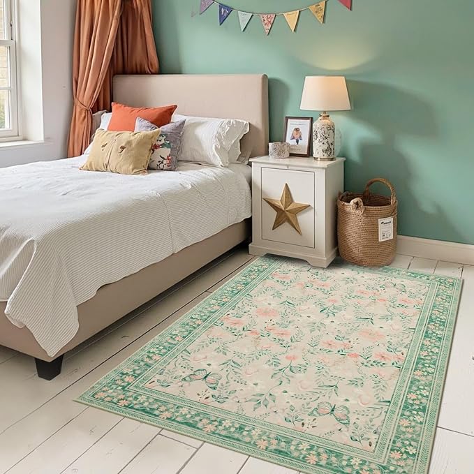 Rugxara Entryway Rug, 3x5 Washable Area Rug, Non Slip Low Pile Small Carpet - Image 3