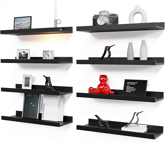 RICHER HOUSE Floating Wall Mounted Shelves, Kitchen Decor Storage by RicherHouse