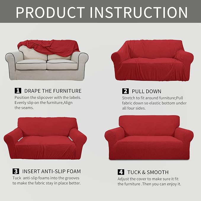 Easy-Going Stretch Sofa Slipcover 1-Piece Sofa Cover Furniture Protector Couch - Image 8