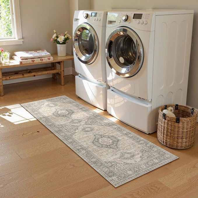 Lahome Oriental Kitchen Runner Rug, 2x6 Washable Rug Runners - Image 4