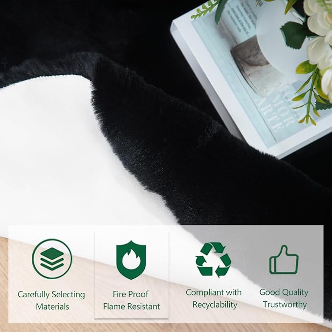 Latepis Black Shag Rug 2x4 Rugs - Image 3