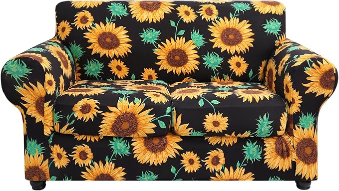 hyha Couch Cover, Loveseat Covers, Floral Pattern, 3 Pieces, Sofa Slipcovers by hyha