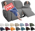 YEMYHOM 6 Pieces Stretch Loveseat Recliner Slipcover Jacquard Recliner Sofa by YEMYHOM