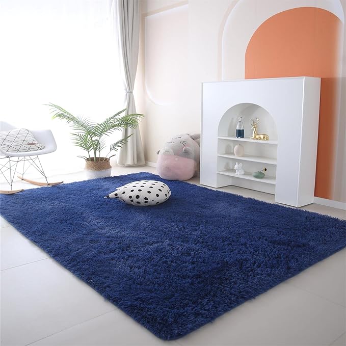 CAIYUECS Blue Area Rug for Bedroom 3x5: Indoor Ultra Soft Plush Rugs for - Image 2