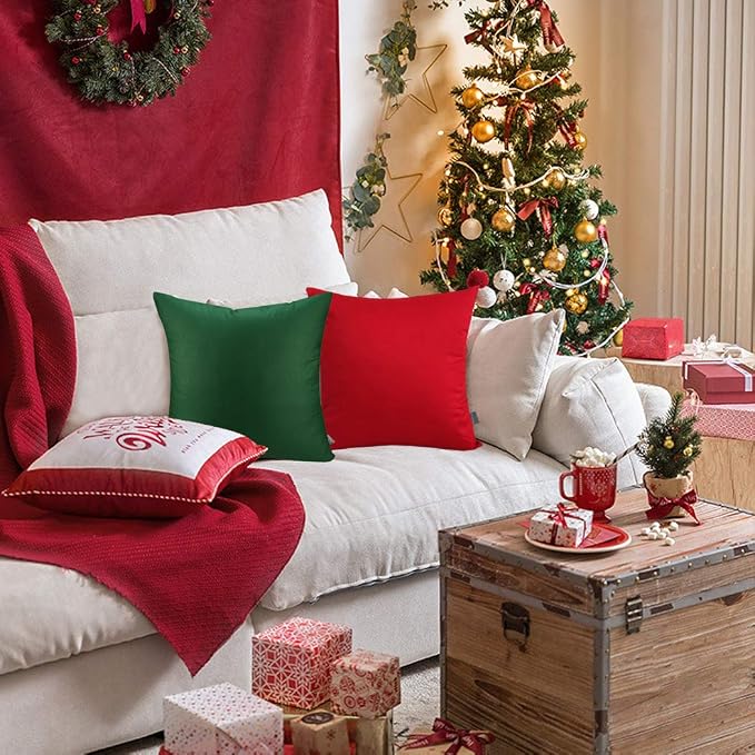 Thmyo 4-Pack 100% Cotton Comfortable Solid Decorative Throw Pillow Cases Square - Image 5