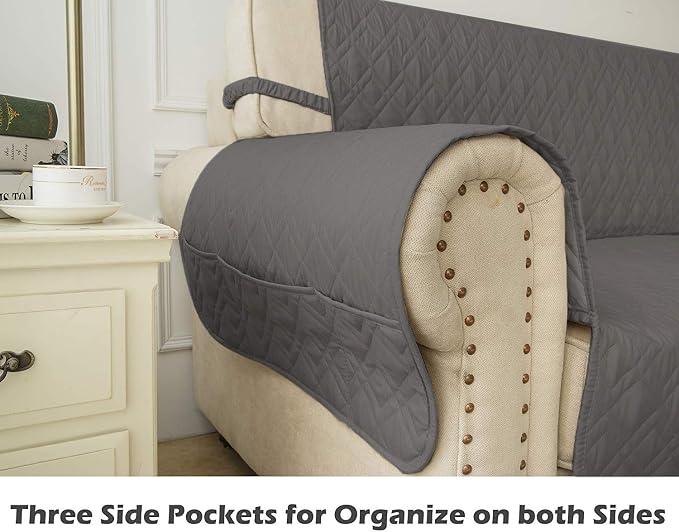 Ameritex Couch Sofa Slipcover 100% Waterproof Nonslip Quilted Furniture - Image 3