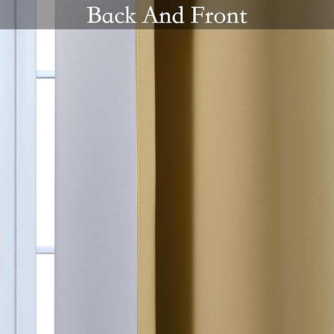 SimpleHome Ombre Room Darkening Curtains 63 inches Length - Image 5