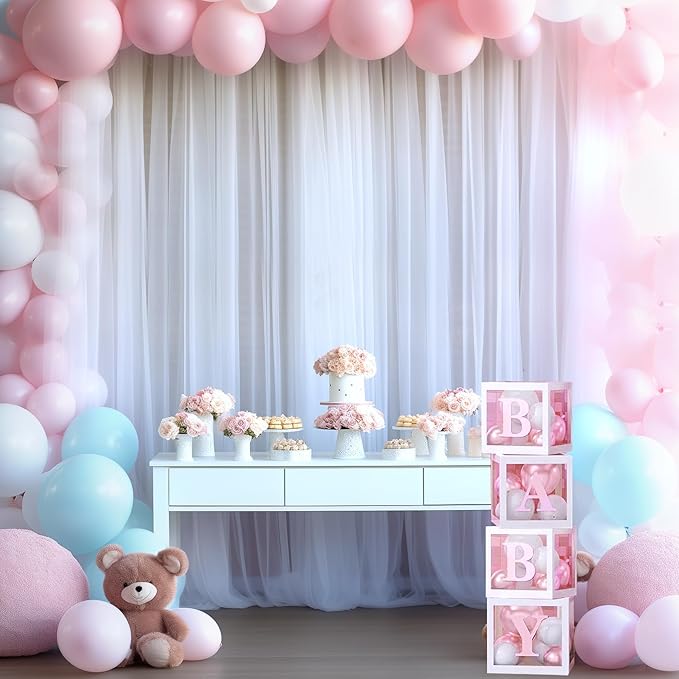 20ft x 15ft White Tulle Backdrop Curtain - Image 4